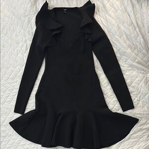 Elegant Black Ruffle Dress
